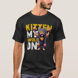 Workout Kitten My Swole On Workout Retro Cat 3 T-Shirt