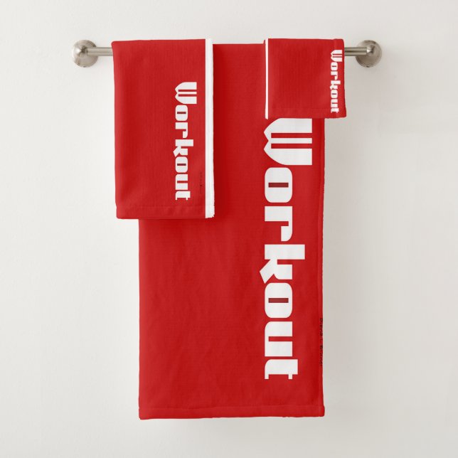 Workout Logo Poly Cotton Bath Towel Set (Insitu)