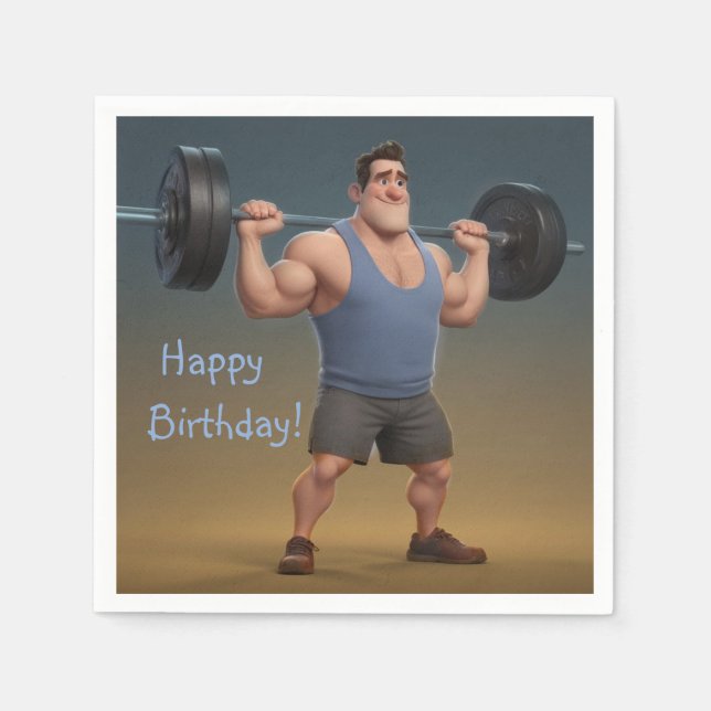 Workout Man Napkin (Front)