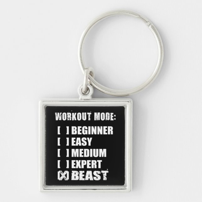 Workout Mode - BEAST Key Ring (Front)