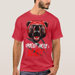 Workout Mode = BeastFunny Sport Training 1429 T-Shirt
