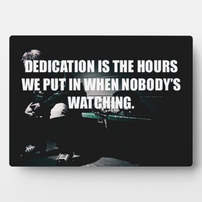 Workout Motivation - Dedication Plaque (Front)
