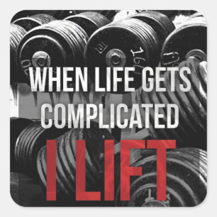 Workout Motivation - I LIFT Square Sticker