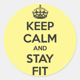 Workout Motivation - Keep Calm and Stay Fit Classic Round Sticker