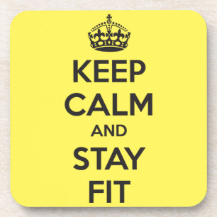 Workout Motivation - Keep Calm and Stay Fit Coaster