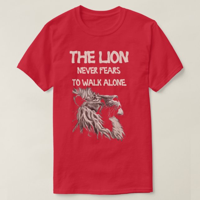 Workout Motivation Performance Weight Lion Never F T-Shirt (Design Front)