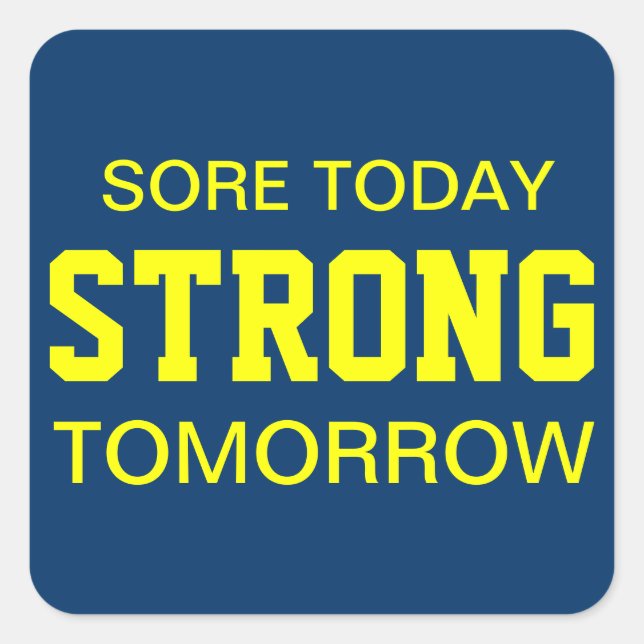 Workout Motivation Square Sticker (Front)