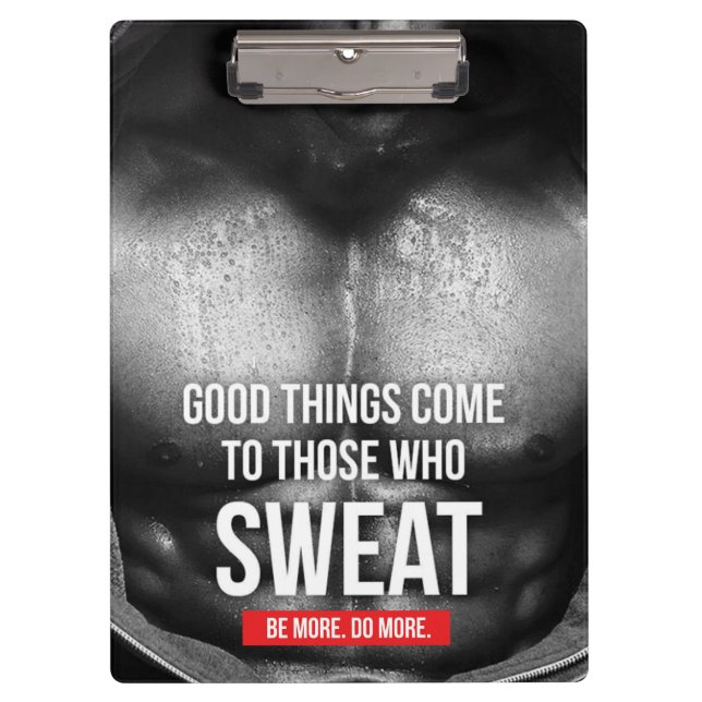 Workout Motivation - Sweat Clipboard (Front)