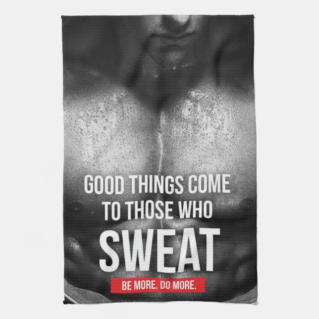 Workout Motivation - Sweat Tea Towel (Vertical)