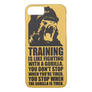 Workout Motivation - Training - Fighting A Gorilla iPhone 8/7 Case