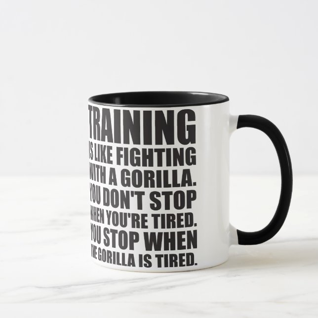 Workout Motivation - Training - Fighting A Gorilla Mug (Right)