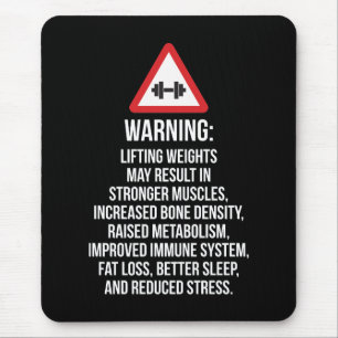 Workout Motivation - WARNING - Benefits Of Lifting Mouse Mat