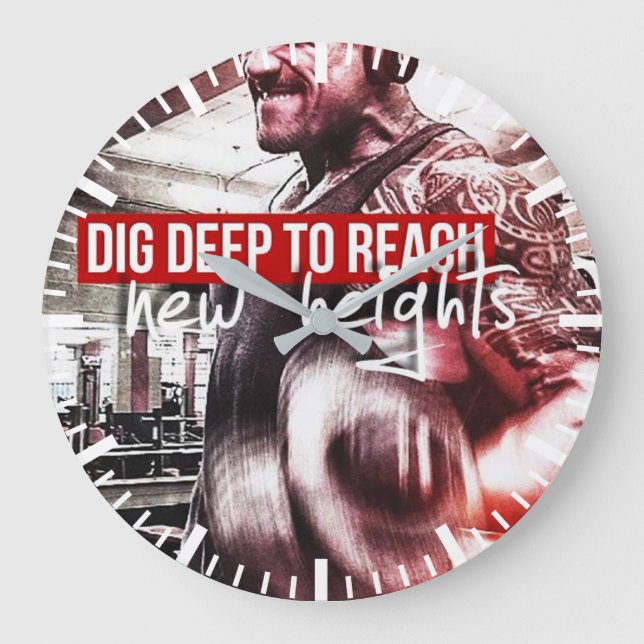 Workout Motivational Large Clock (Front)
