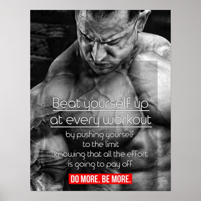 Workout Motivational Poster (Front)