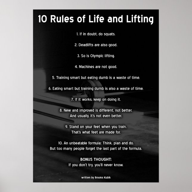 Workout Motivational Poster (Front)