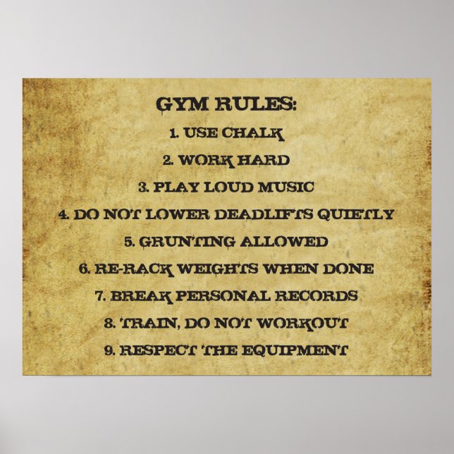 Workout Motivational Poster (Front)