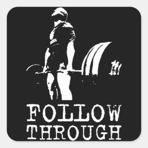 Workout Motivational Square Sticker