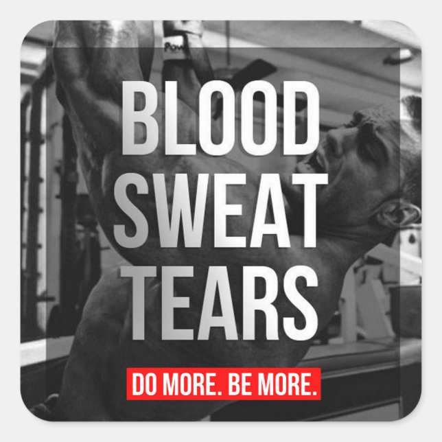 Workout Motivational Square Sticker (Front)