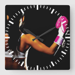 Workout Motivational Square Wall Clock