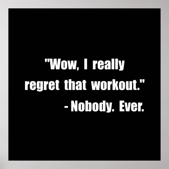 Workout Quote Poster (Front)