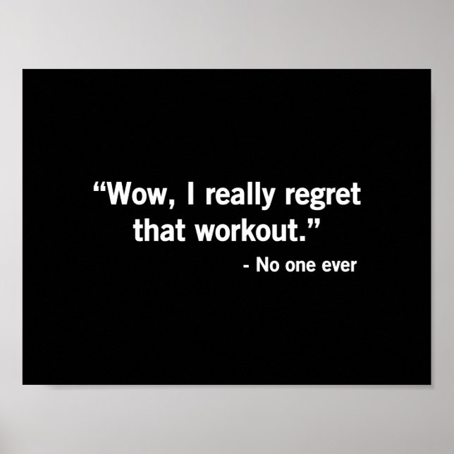 Workout Regret Poster (Front)