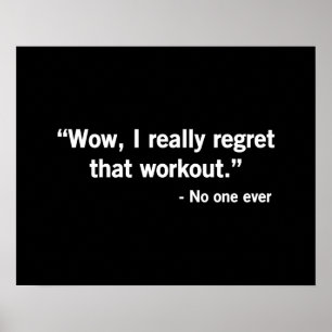 Workout Regret Poster