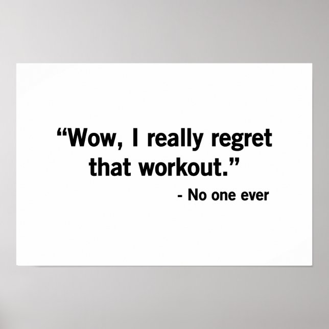 Workout Regret Poster (Front)