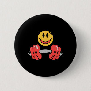 Workout Resting Gym Face Funny Weightlifting Motiv 6 Cm Round Badge