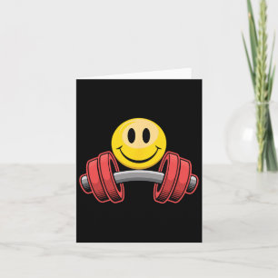 Workout Resting Gym Face Funny Weightlifting Motiv Card