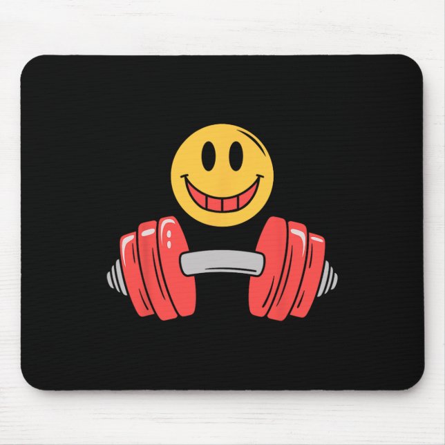 Workout Resting Gym Face Funny Weightlifting Motiv Mouse Mat (Front)