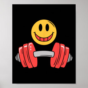 Workout Resting Gym Face Funny Weightlifting Motiv Poster