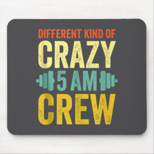 Workout Squad 5am Crew Funny Gym Quote Vintage Ret Mouse Mat