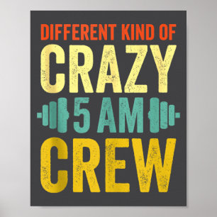 Workout Squad 5am Crew Funny Gym Quote Vintage Ret Poster