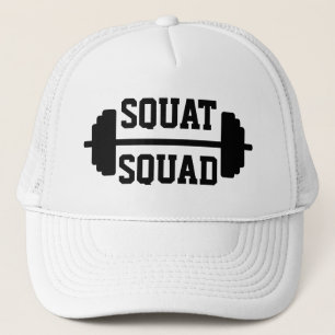 Workout Squat Squad Barbell Trucker Hat