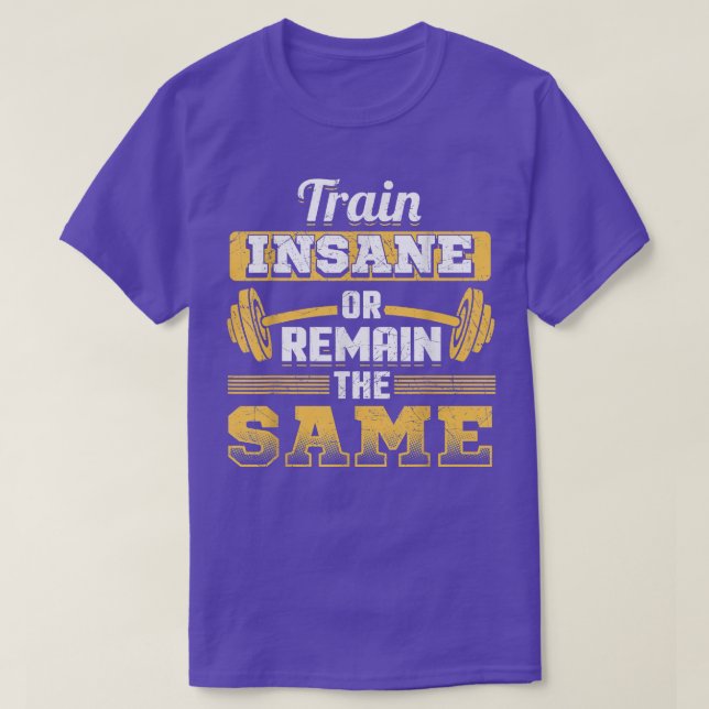 Workout Tees Train Insane Or Remain The Same 1446 (Design Front)
