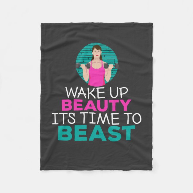 Workout - Wake Up Beauty Fleece Blanket (Front)