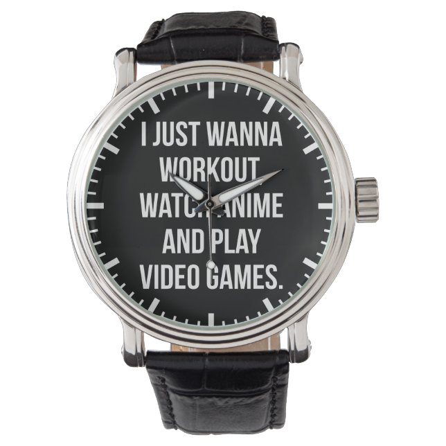 Workout, Watch Anime, Play Video Games - Funny Gym (Front)