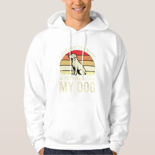 Workout With My Dog Retro Sunset Hoodie