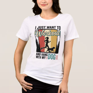 Workout With My Dog Vintage Running Shirt Design_1