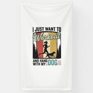 Workout With My Dog Vintage Running Shirt Design_1 Banner
