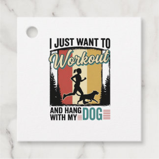 Workout With My Dog Vintage Running Shirt Design_1 Favour Tags