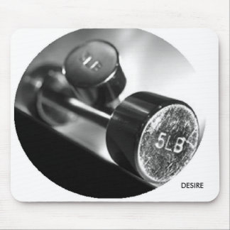 Workplace dumbbells mouse mat