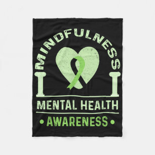 Workplace Mental Health Awareness Shirt Mindfulnes Fleece Blanket