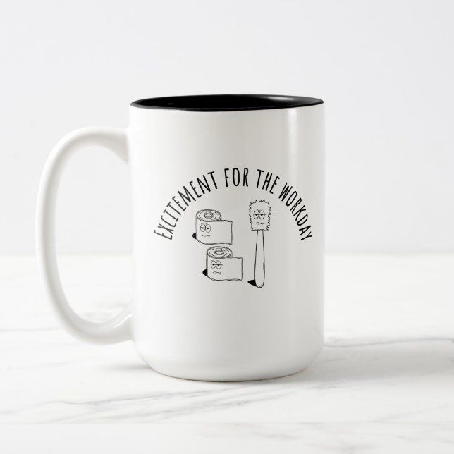 Workplace Thrills Two-Tone Coffee Mug (Left)