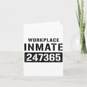 Workplace Worker Prisoner Inmate Halloween Costume Card