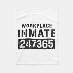 Workplace Worker Prisoner Inmate Halloween Costume Fleece Blanket