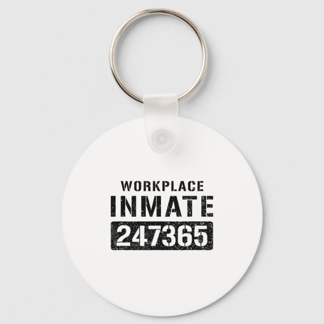 Workplace Worker Prisoner Inmate Halloween Costume Key Ring (Front)