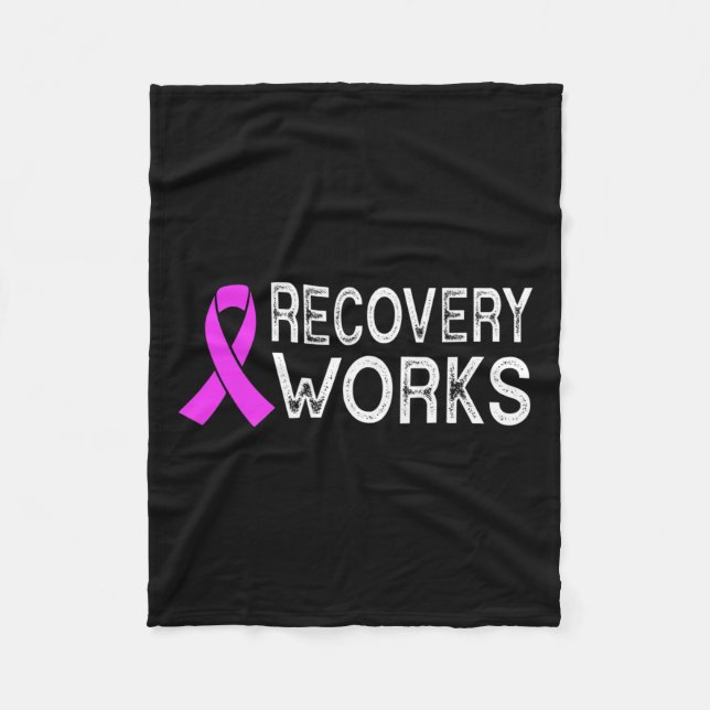 Works End Addiction Overdose Awareness  Fleece Blanket (Front)