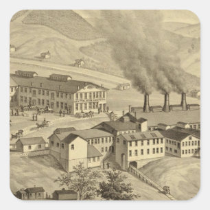 Works of Central Glass Company in West Virginia Square Sticker