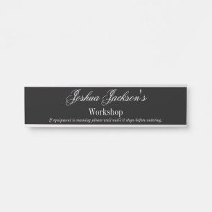 Workshop Hanging Name Plate Nameplate Door Sign